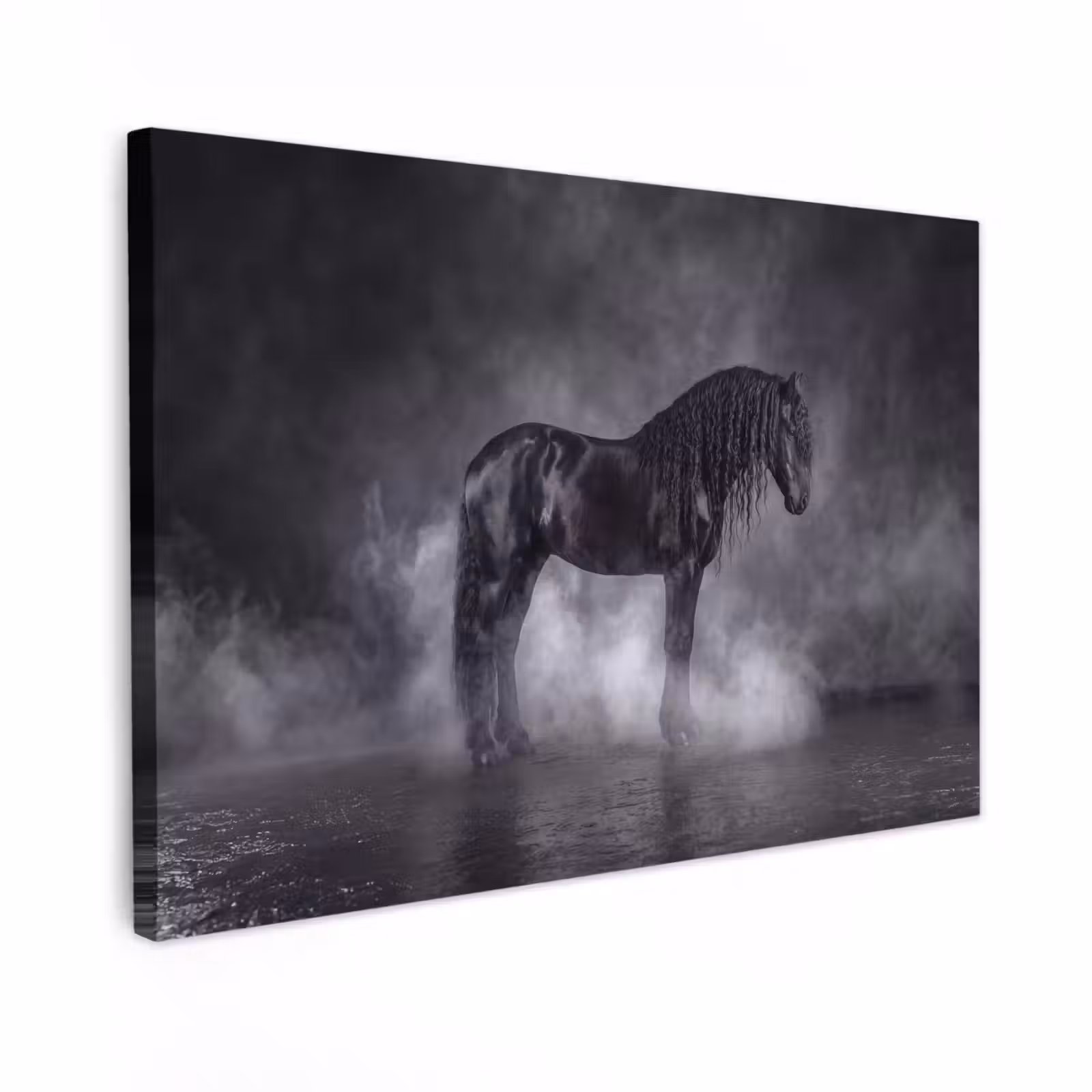 Canvas schilderij - Paard - Magisch - Zwart — 1