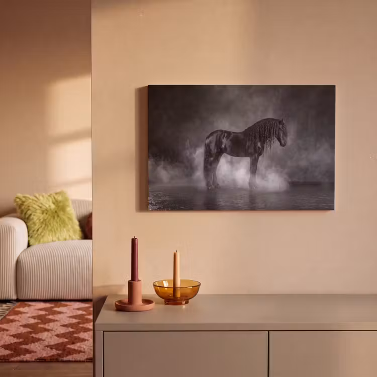 Canvas schilderij - Paard - Magisch - Zwart — 2