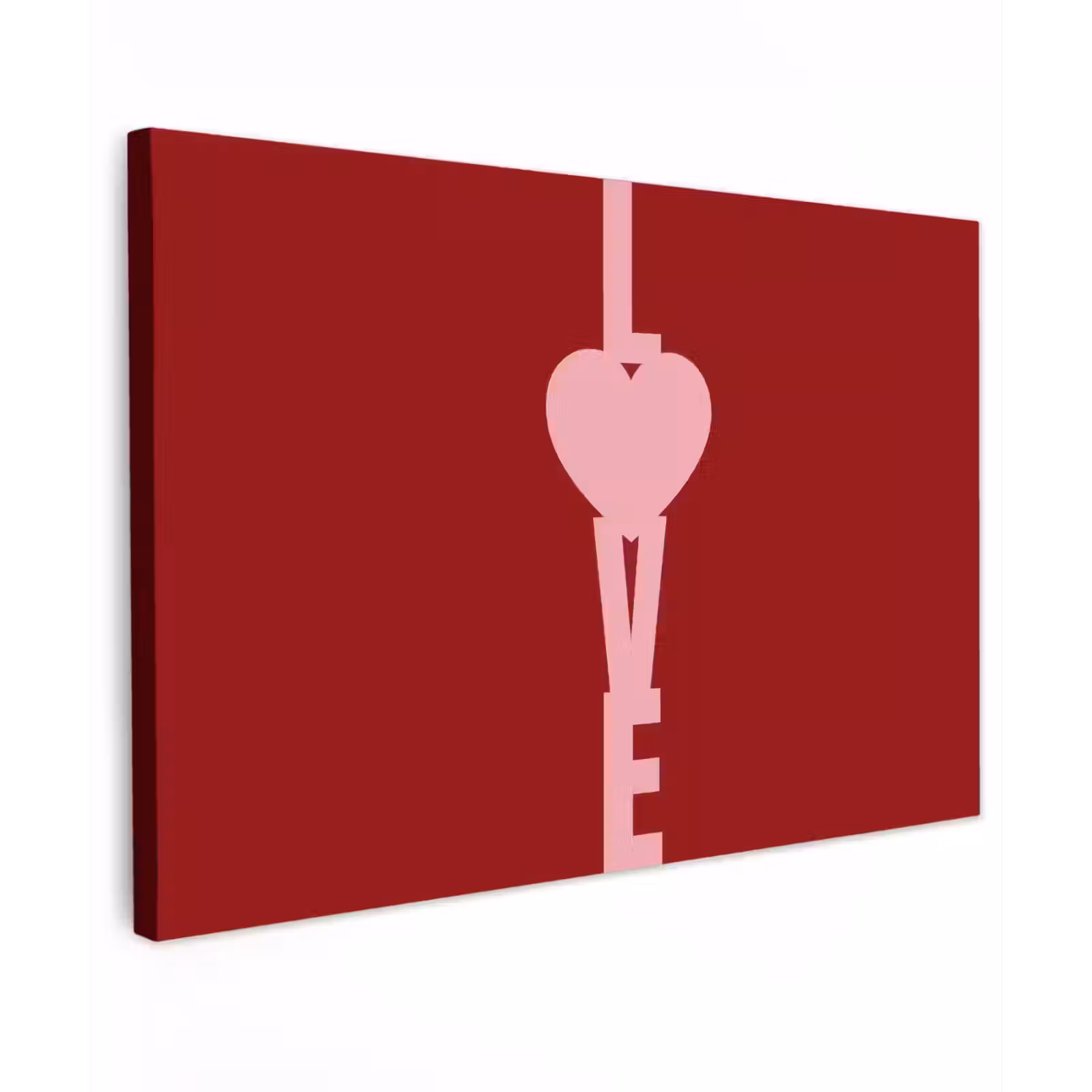 Canvas schilderij - Love - Hart - Rood — 1