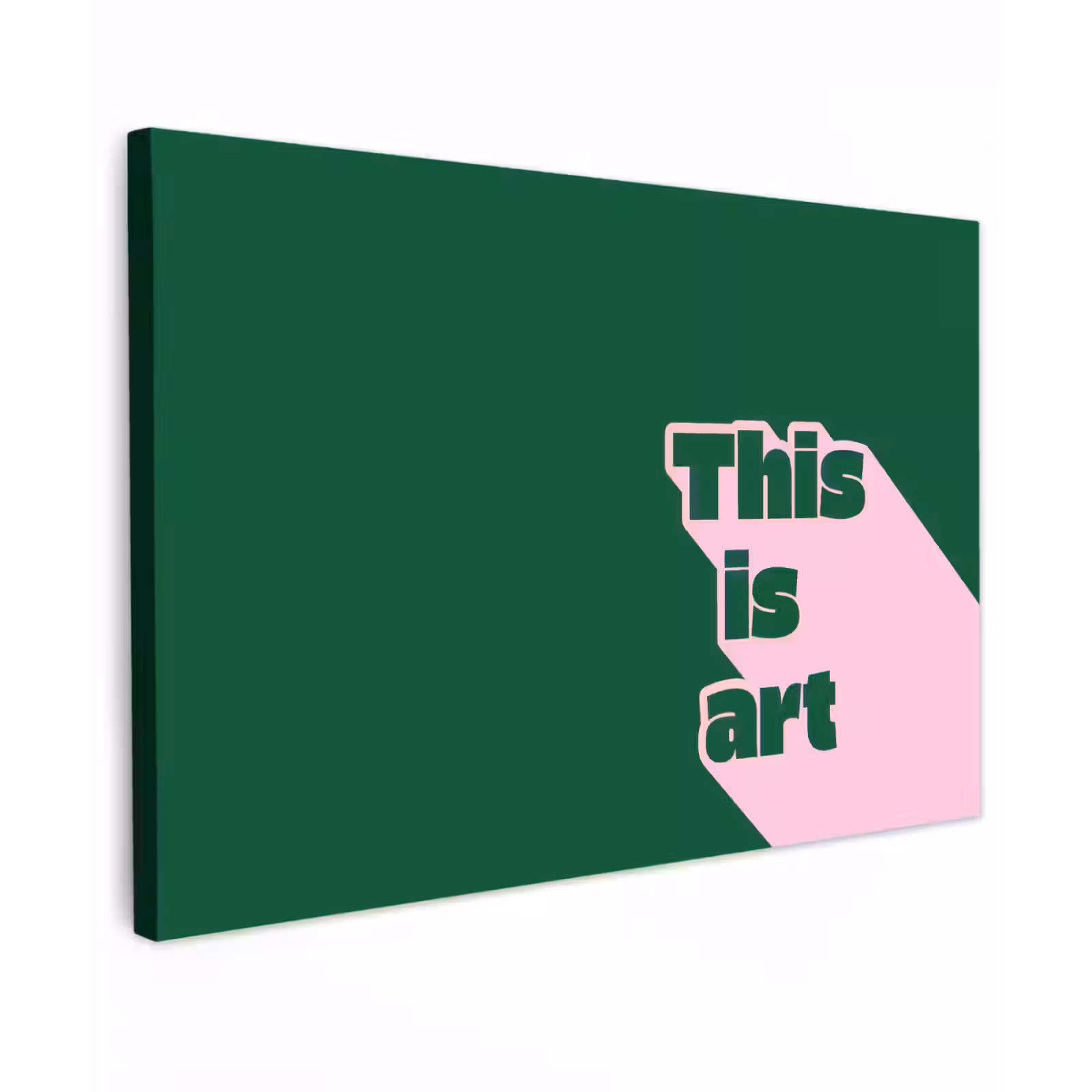 Canvas schilderij - This is art - Schaduw - Roze — 1