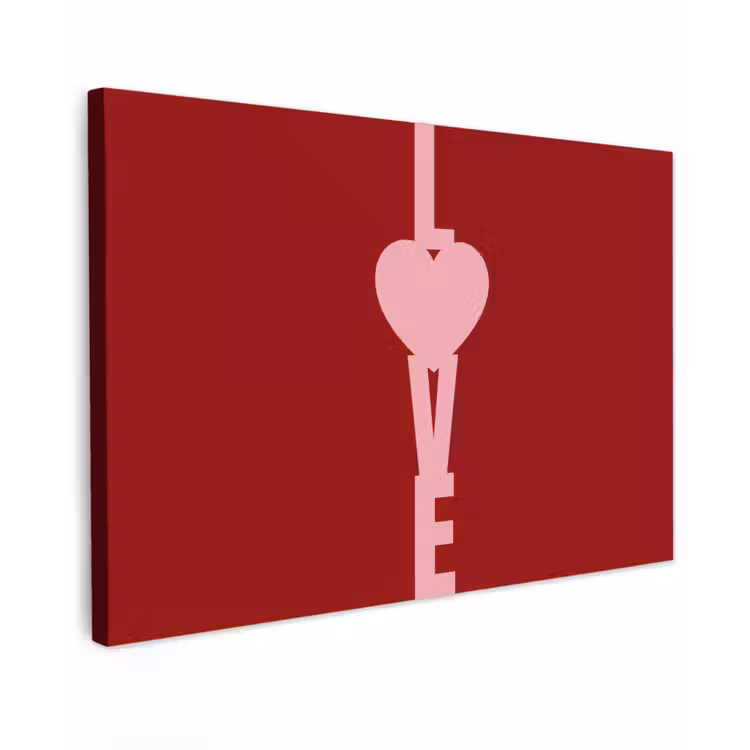 Canvas schilderij - Love - Hart - Rood — 1