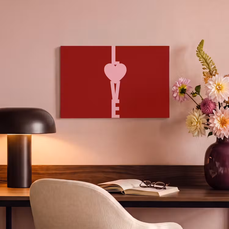 Canvas schilderij - Love - Hart - Rood — 4