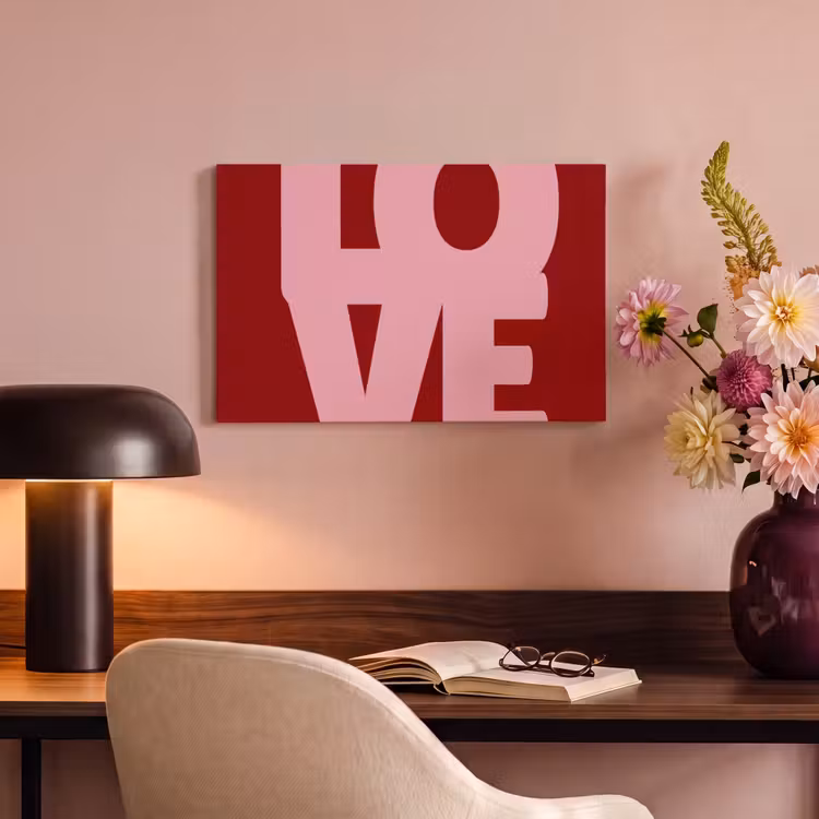 Canvas schilderij - Love - Rood - Blokletters — 4