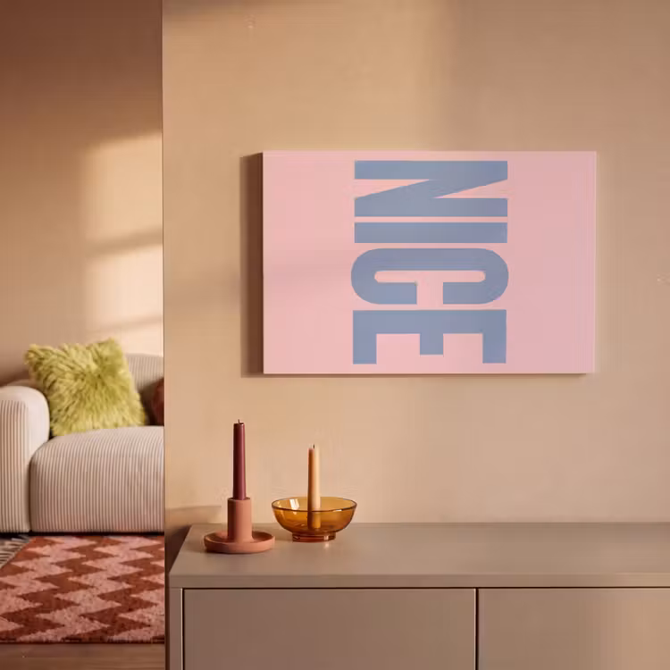 Canvas schilderij - Nice - Paars - Roze — 2