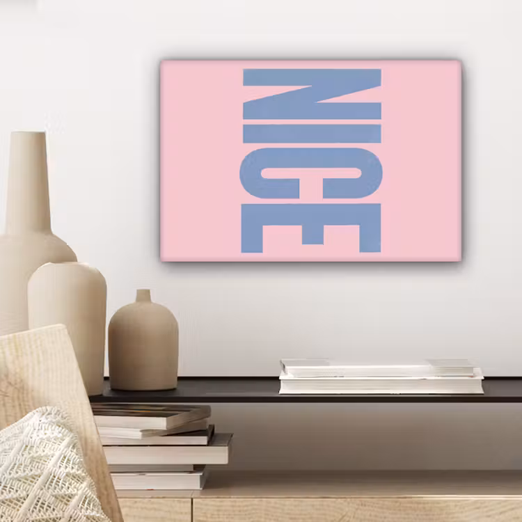 Canvas schilderij - Nice - Paars - Roze — 5