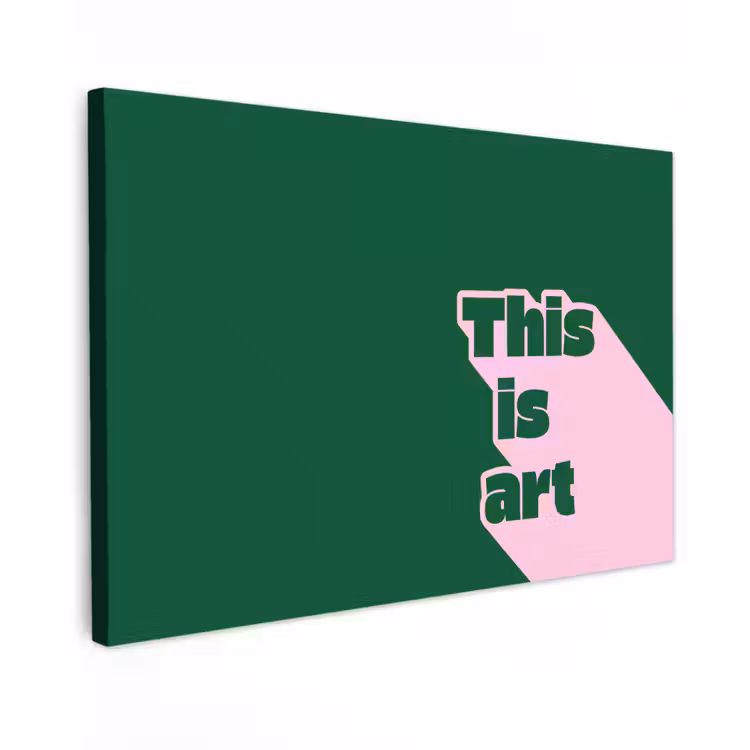 Canvas schilderij - This is art - Schaduw - Roze — 1