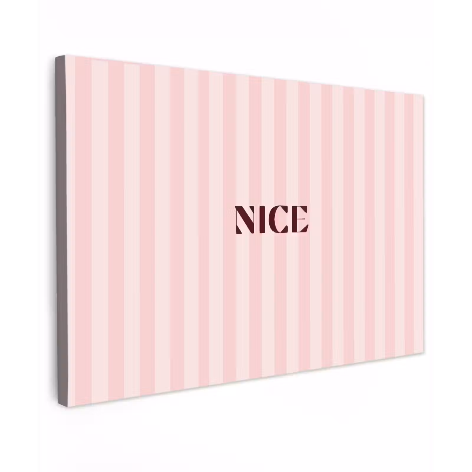 Canvas schilderij - Nice - Strepen - Roze — 1