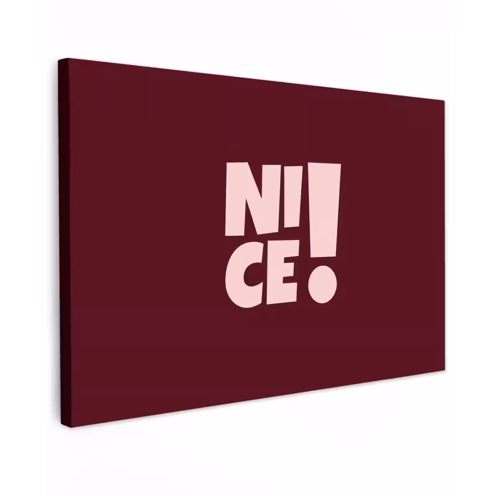 Canvas schilderij - Nice - Uitroepteken - Rood — 1