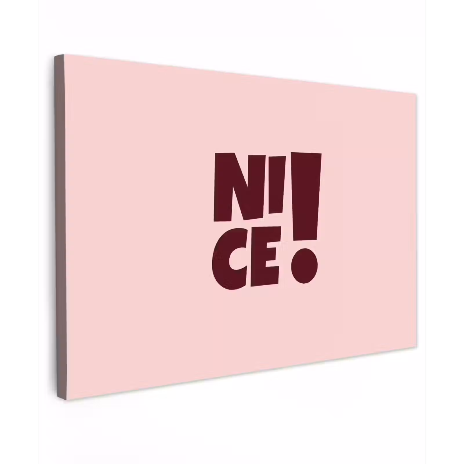 Canvas schilderij - Nice - Uitroepteken - Roze — 1