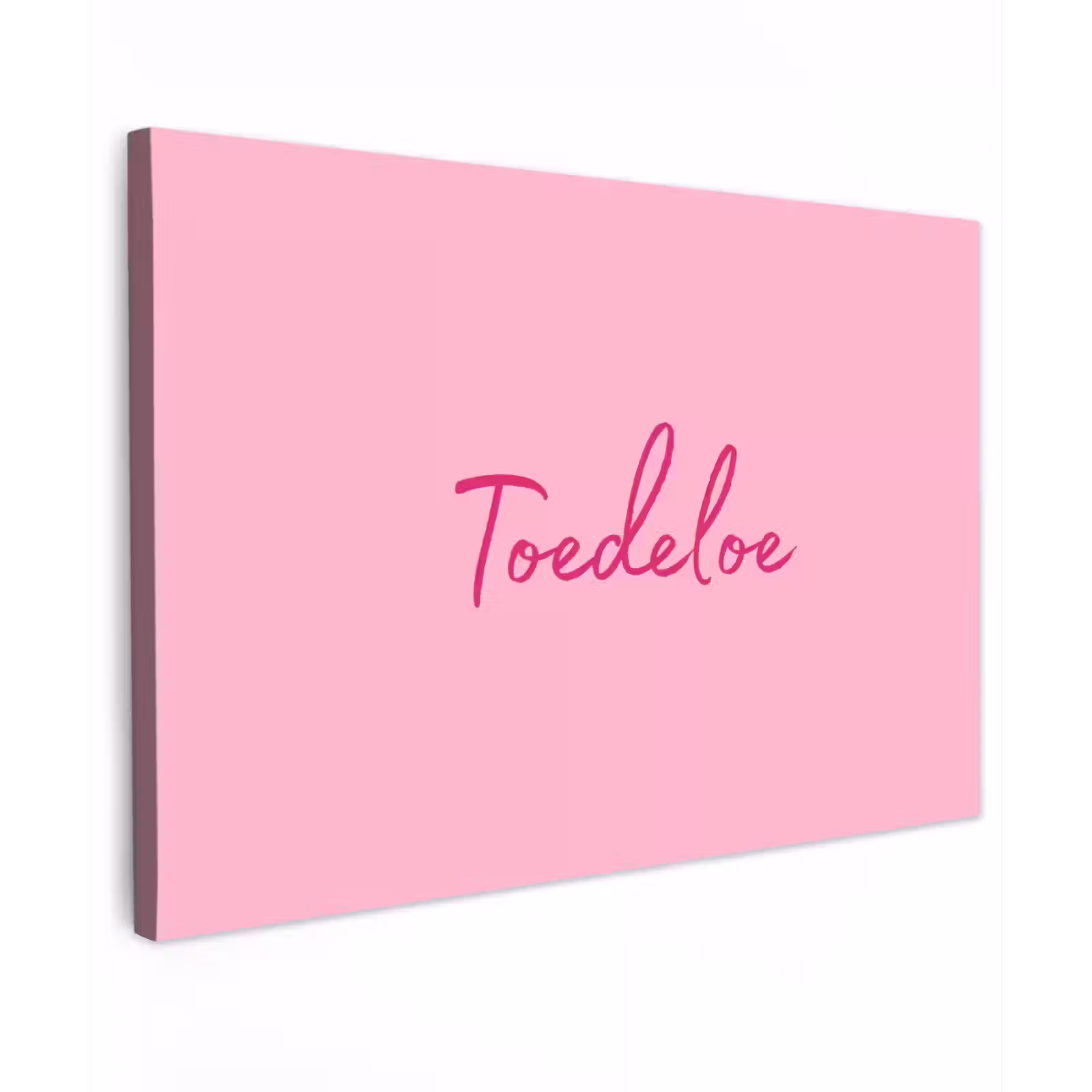 Canvas schilderij - Toedeloe - Roze - Minimalistisch — 1