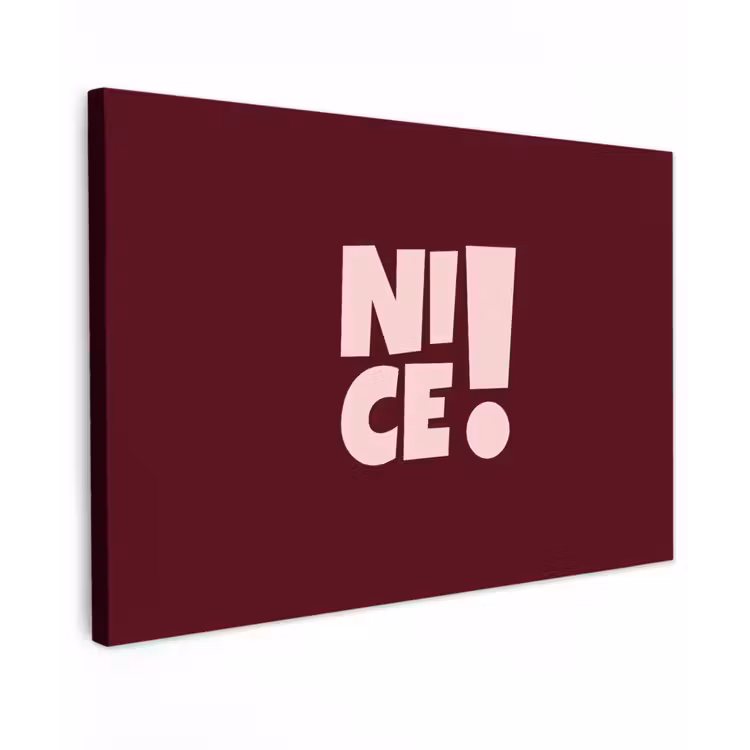Canvas schilderij - Nice - Uitroepteken - Rood — 1
