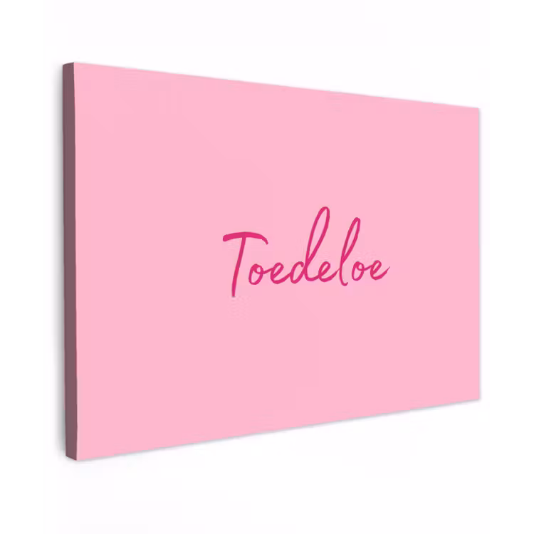 Canvas schilderij - Toedeloe - Roze - Minimalistisch — 1