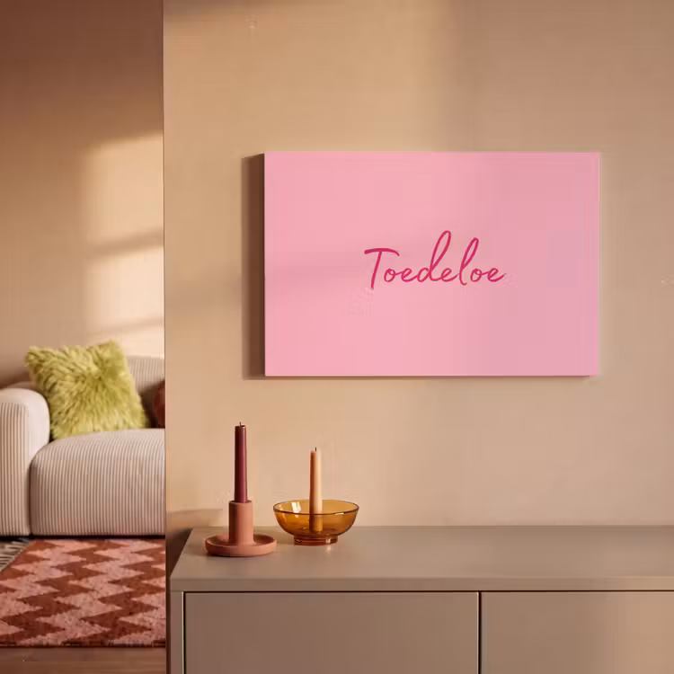 Canvas schilderij - Toedeloe - Roze - Minimalistisch — 2