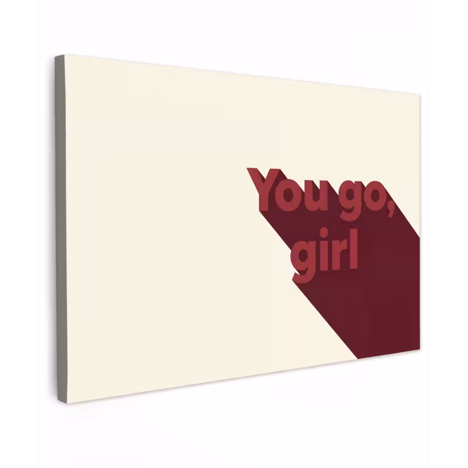Canvas schilderij - you go girl - 3D - Rood — 1