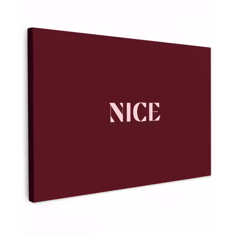 Canvas schilderij - Nice - Bordeaux - Roze — 1