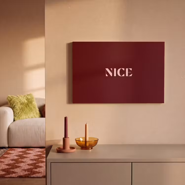 Canvas schilderij - Nice - Bordeaux - Roze — 2