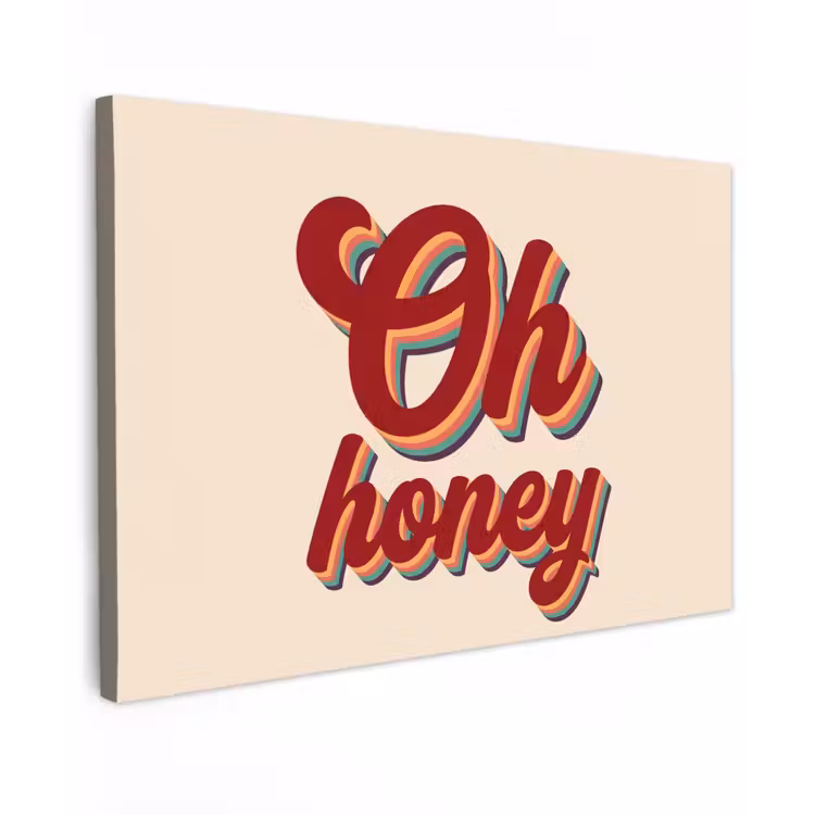 Canvas schilderij - Oh honey - Rood - Schaduw — 1