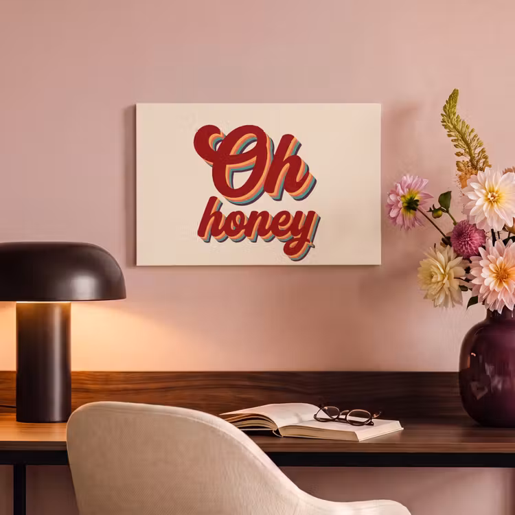 Canvas schilderij - Oh honey - Rood - Schaduw — 4