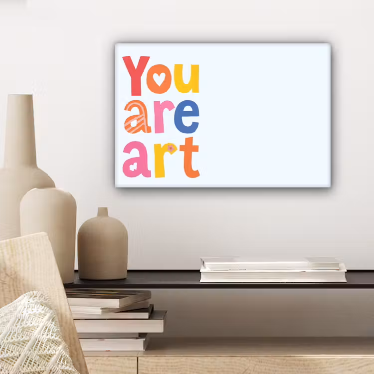Canvas schilderij - You are art - Kleurrijk - Grafisch — 5