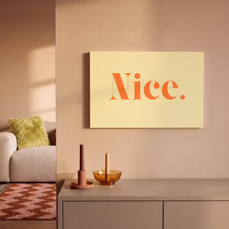 Canvas schilderij - Nice - Oranje - Geel - Minimalistisch — 1