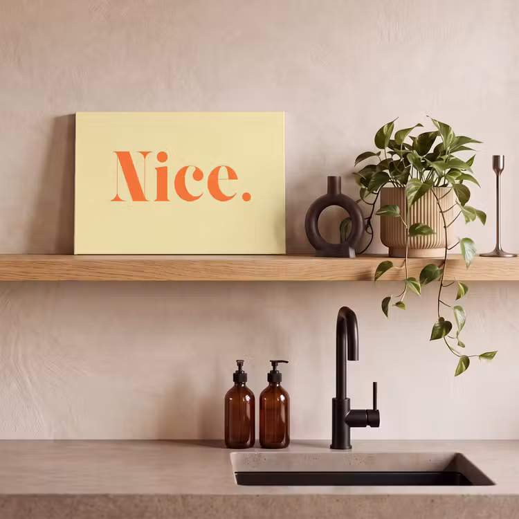 Canvas schilderij - Nice - Oranje - Geel - Minimalistisch — 2