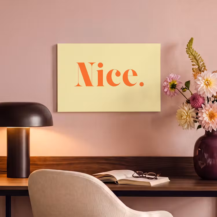 Canvas schilderij - Nice - Oranje - Geel - Minimalistisch — 3