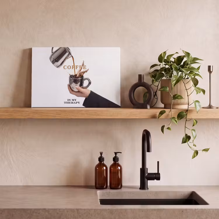 Canvas schilderij - Koffie - Mok - Kan - Therapie — 2