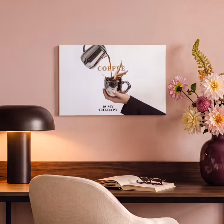 Canvas schilderij - Koffie - Mok - Kan - Therapie — 3