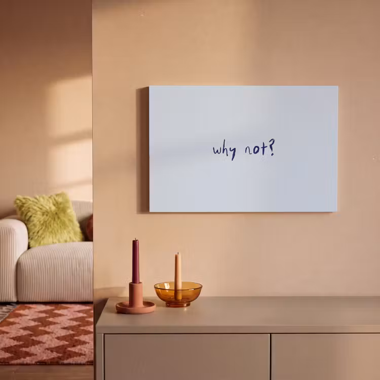 Canvas schilderij - Why not - Blauw - Donker blauw - Quote — 1