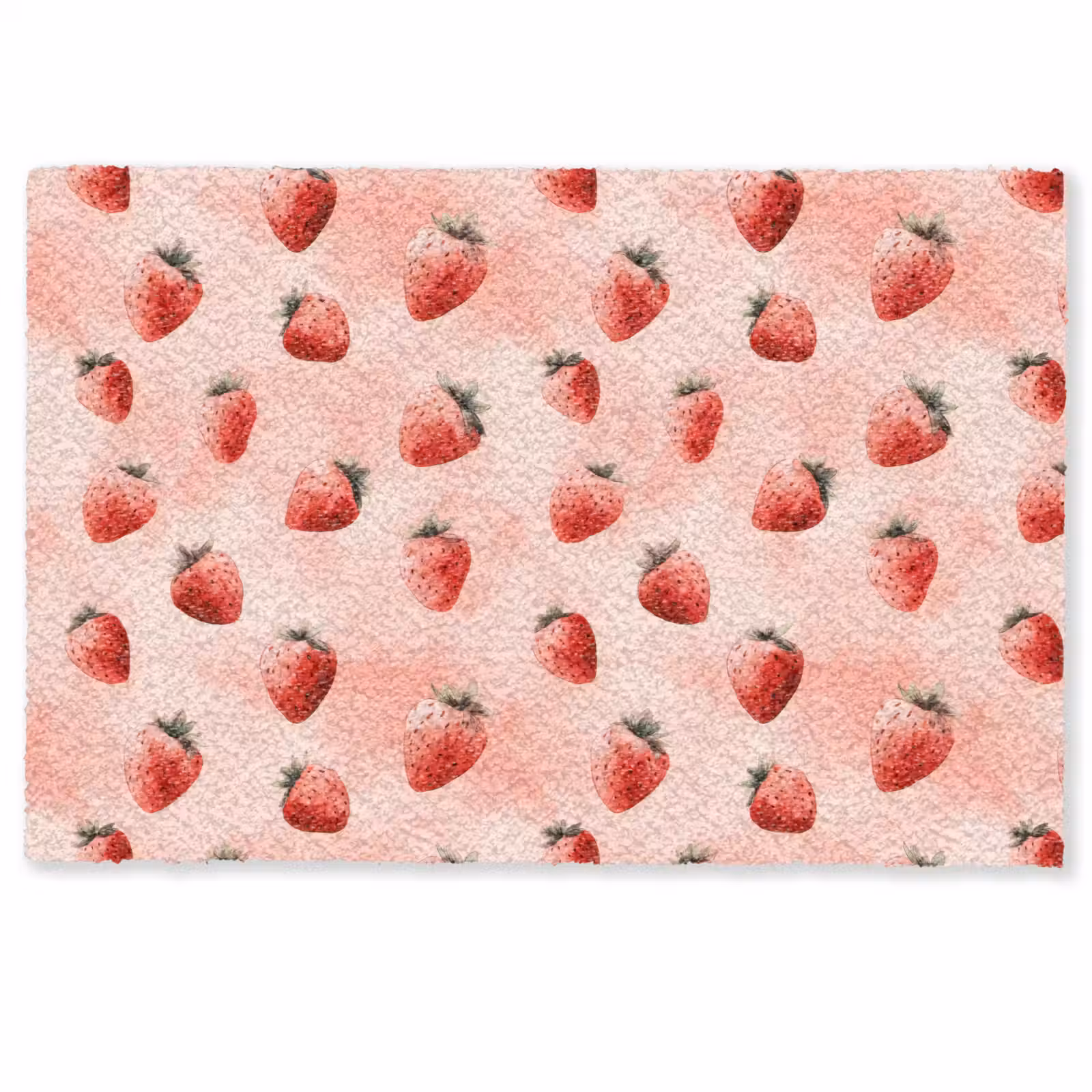Deurmat - Aardbei - Patroon - Roze — 1