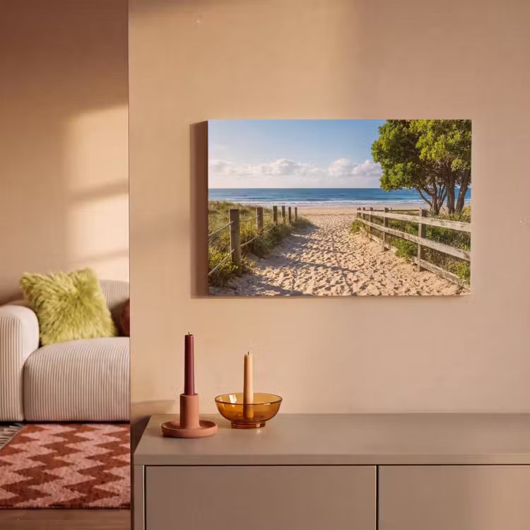 Canvas schilderij - Strand - Zandpad - Oceaan - Natuur — 2