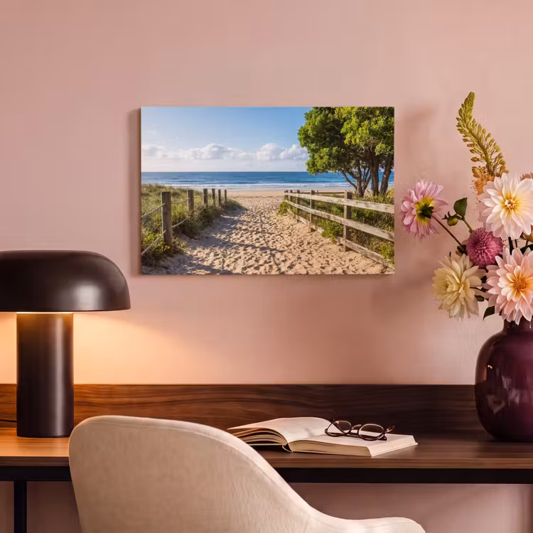 Canvas schilderij - Strand - Zandpad - Oceaan - Natuur — 4
