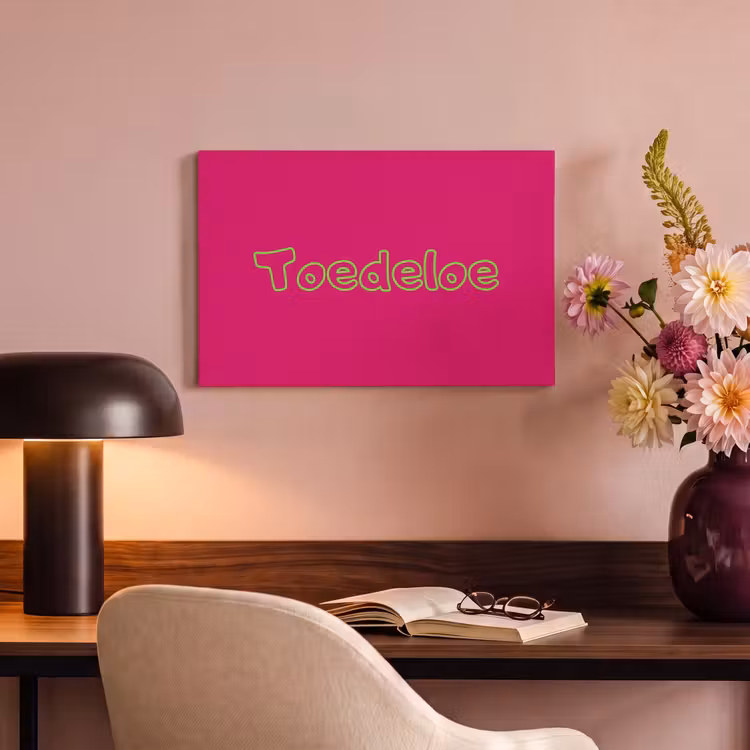 Canvas schilderij - Toedeloe - Groen - Roze — 3
