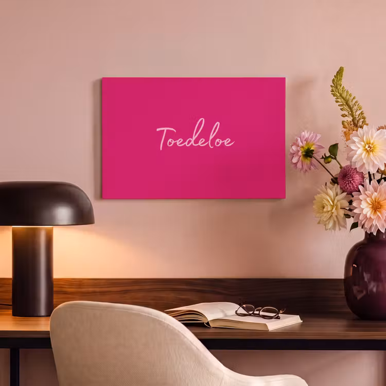 Canvas schilderij - Toedeloe - Roze — 3