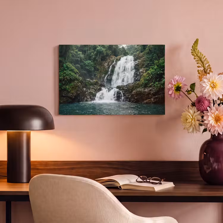 Canvas schilderij - Waterval - Bos - Natuur - Groen — 4