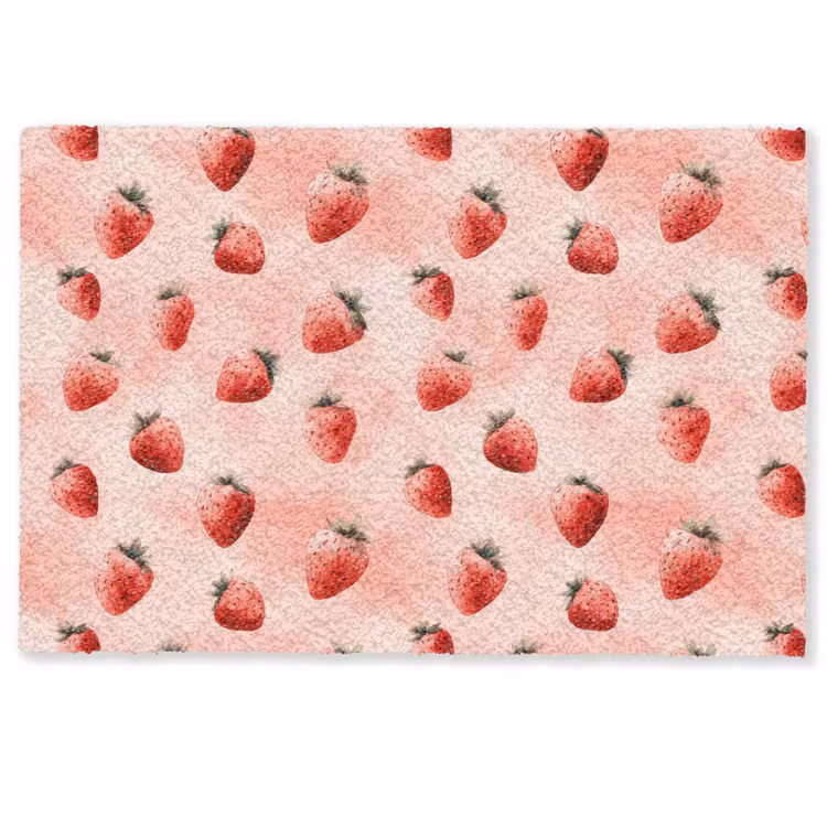 Deurmat - Aardbei - Patroon - Roze — 1
