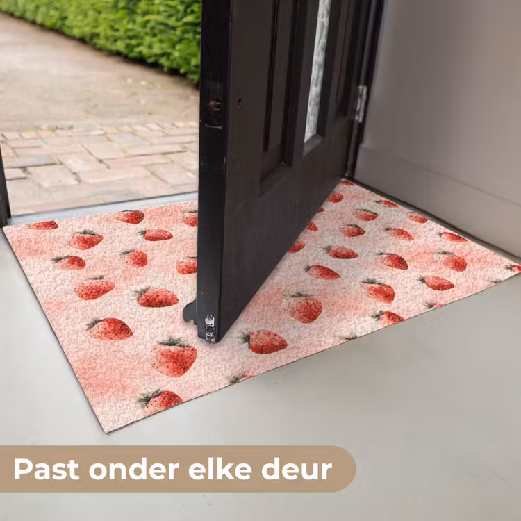 Deurmat - Aardbei - Patroon - Roze — 7