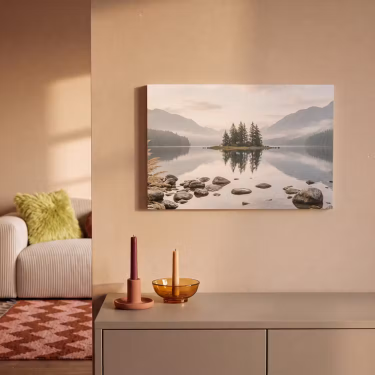Canvas schilderij - Meer - Bergen - Landschap - Groen — 2