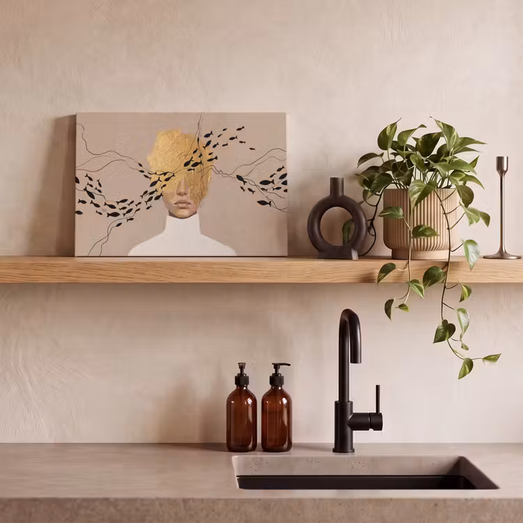 Canvas schilderij - Modern - Vrouw - Goud — 3