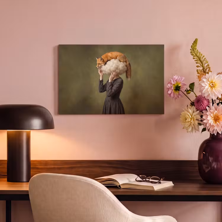 Canvas schilderij - Vos - Surrealistisch - Groen — 4