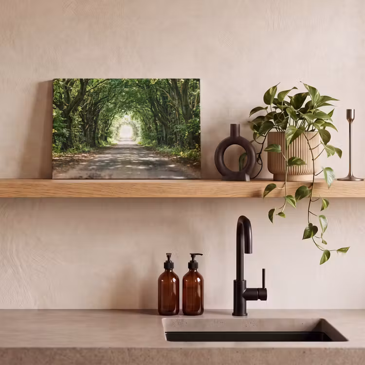 Canvas schilderij - Weg - Bomen - Natuur - Groen — 3