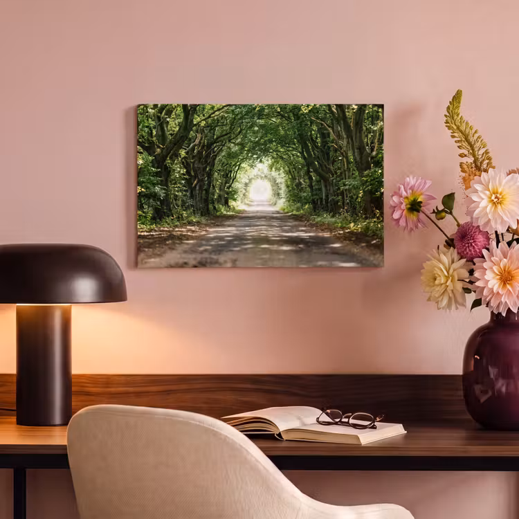 Canvas schilderij - Weg - Bomen - Natuur - Groen — 4