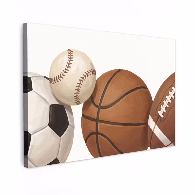 Canvas schilderij - Sport - Ballen - Illustratie — 1