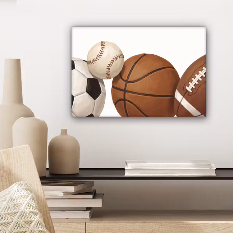 Canvas schilderij - Sport - Ballen - Illustratie — 5