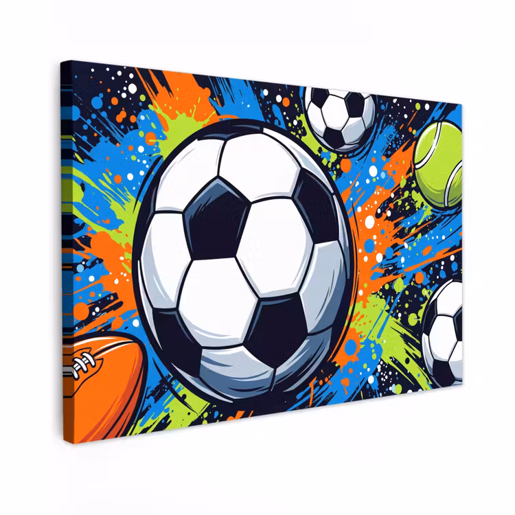 Canvas schilderij - Sport - Ballen - Kleurrijk — 1