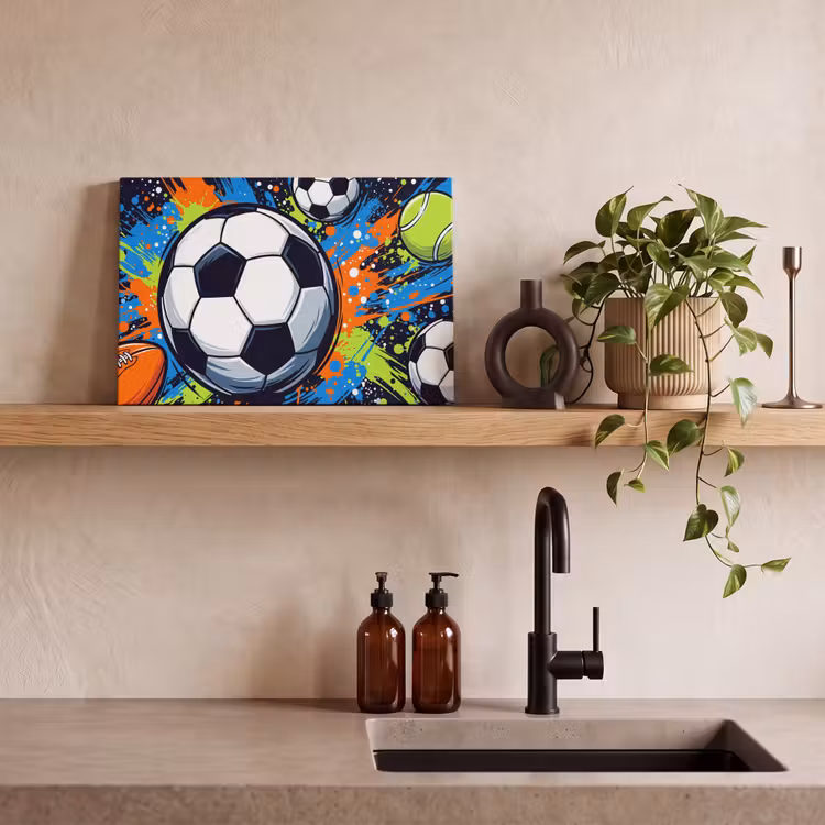 Canvas schilderij - Sport - Ballen - Kleurrijk — 3