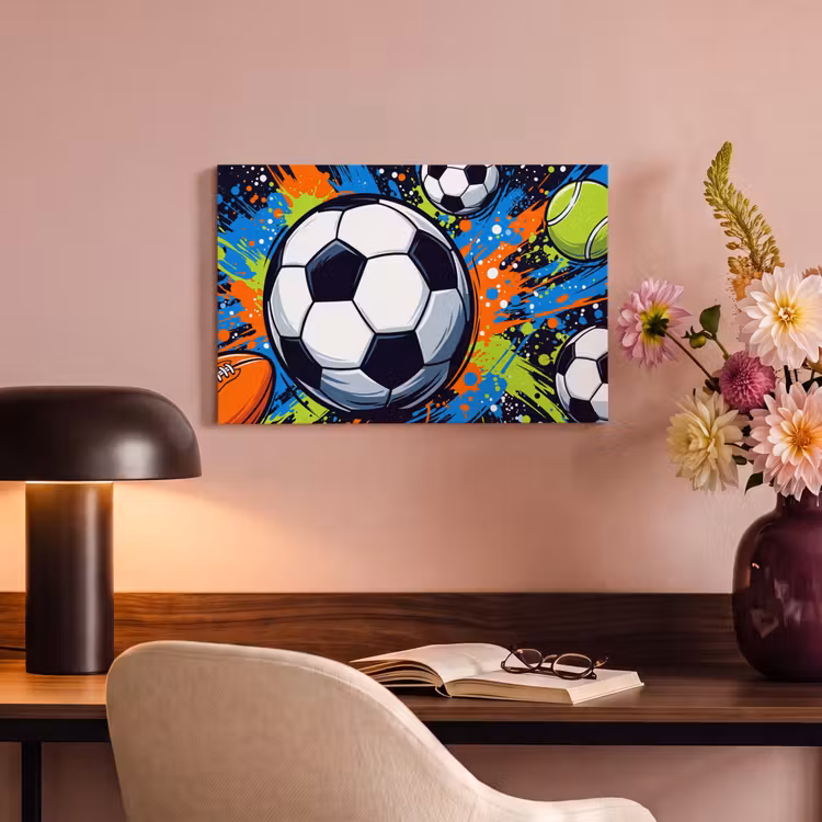 Canvas schilderij - Sport - Ballen - Kleurrijk — 4