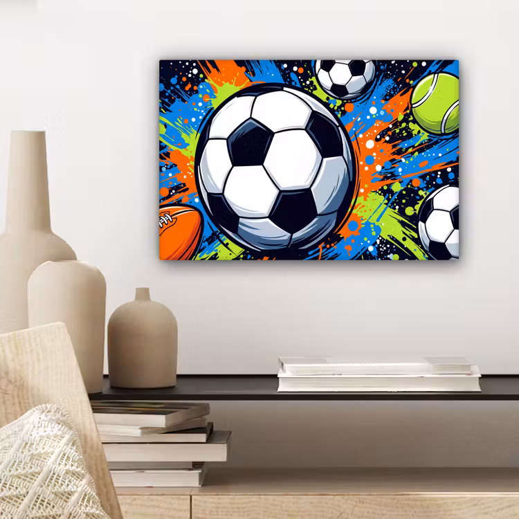 Canvas schilderij - Sport - Ballen - Kleurrijk — 5