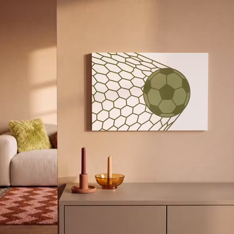 Canvas schilderij - Voetbal - Goal - Sport - Groen — 2