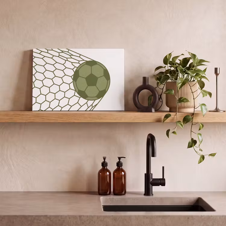 Canvas schilderij - Voetbal - Goal - Sport - Groen — 3